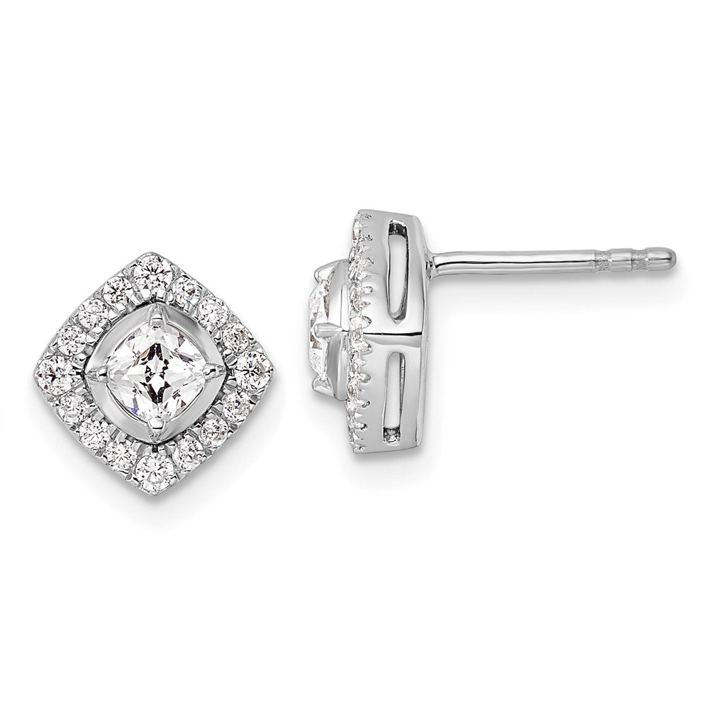 14K White Gold Lab Grown Diamond VS/SI+ G+ Post Earrings