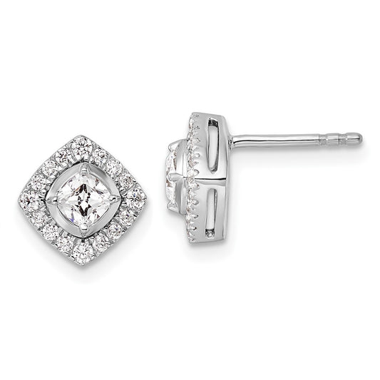 14K White Gold Lab Grown Diamond VS/SI+ G+ Post Earrings