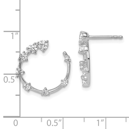 14K White Gold True Origin 5/8 Carat Lab Grown Diamond Vs Def Circular Post Earrings