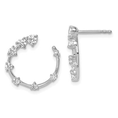 14K White Gold True Origin 5/8 Carat Lab Grown Diamond Vs Def Circular Post Earrings