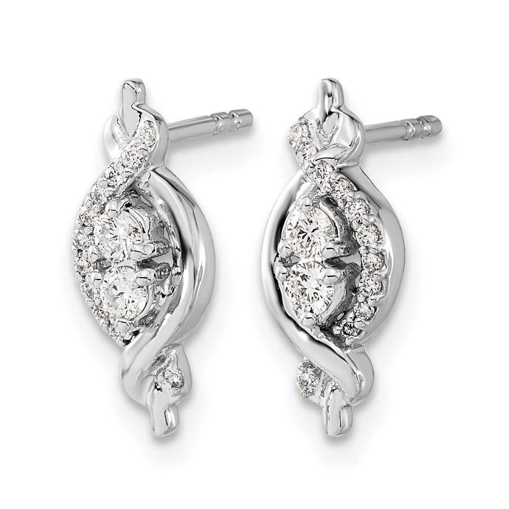 14K White Gold Lab Grown VS/SI+ G+ Diamond Fancy Earrings