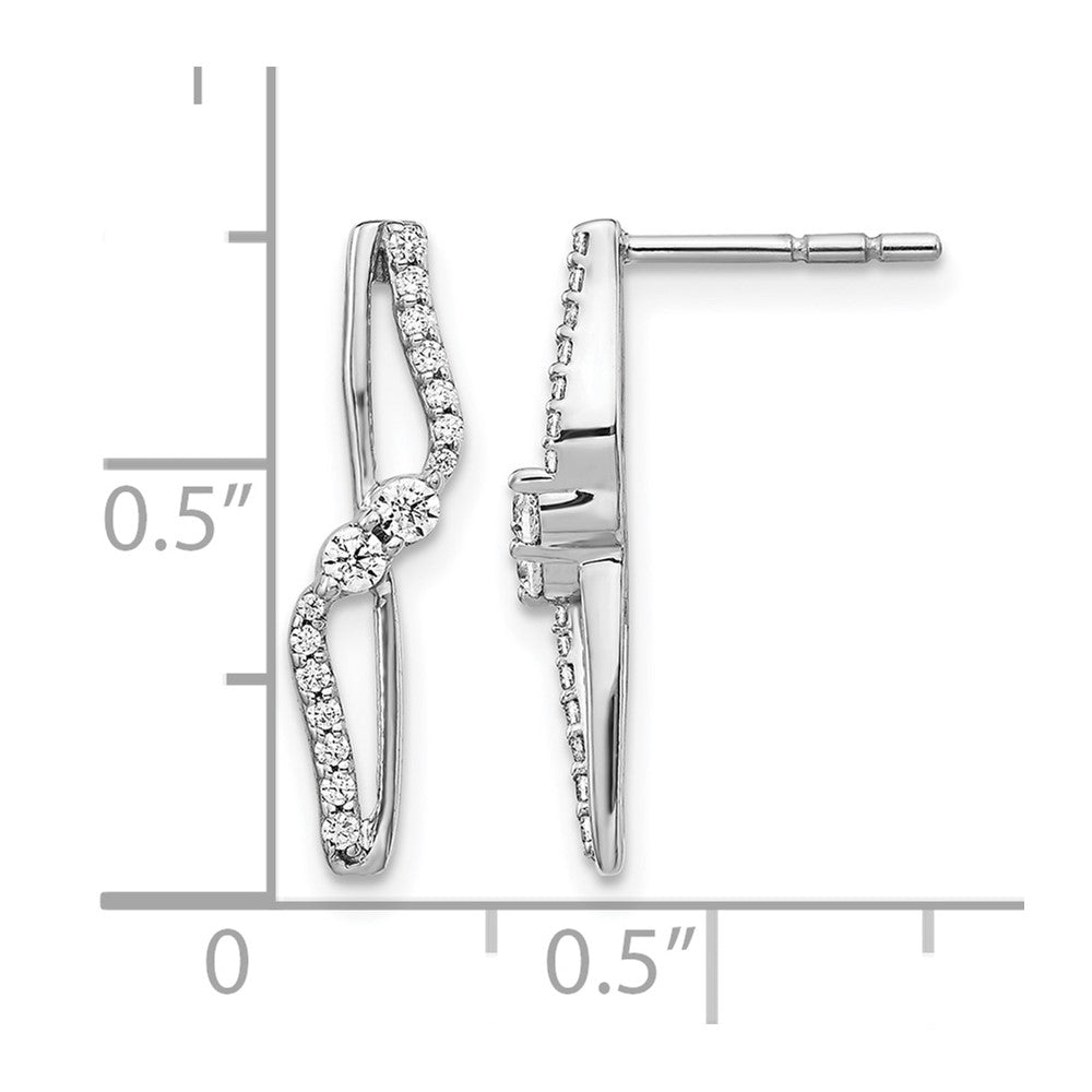 14k White Gold 1/4 Ct. Lab Grown Diamond VS/SI+ G+ Fashion Post Earrings