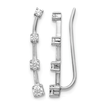 14k White Gold 1/3 Ct. Lab Grown Diamond VS/SI+ G+ Complete Ear Climber