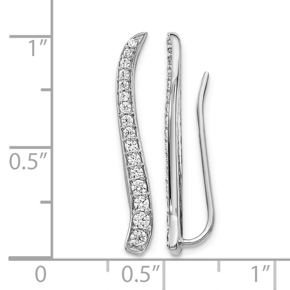 14k White Gold 1/2 Ct. Lab Grown Diamond VS/SI+ G+ Complete Ear Climber