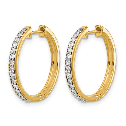 14k Yellow Gold 1/3 Ct. Lab Grown Diamond VS/SI+ G+ Complete Hinged Hoop Earrings