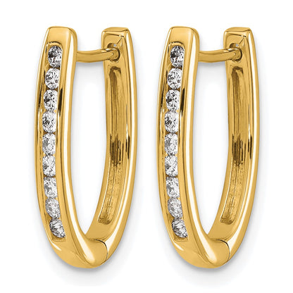 14k Yellow Gold 1/4 Ct. Lab Grown Diamond VS/SI+ G+ Hinged Hoop Earrings