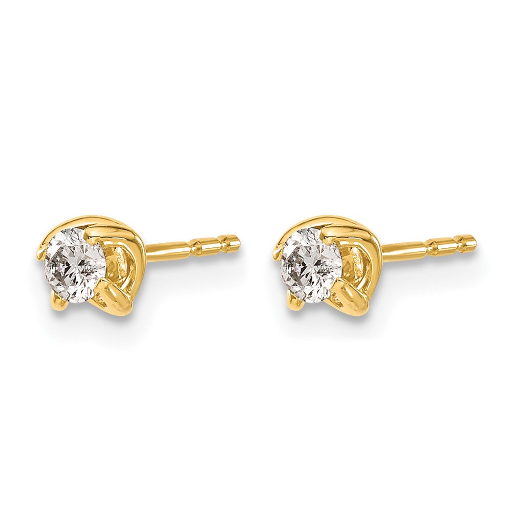 14k Yellow Gold 1/5 Ct. Lab Grown Diamond VS/SI+ G+ Stud Post Earrings