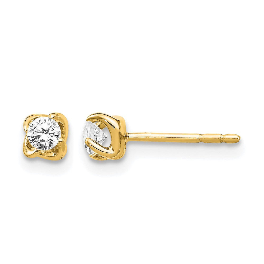 14k Yellow Gold 1/5 Ct. Lab Grown Diamond VS/SI+ G+ Stud Post Earrings