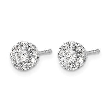 14k White Gold 1/2 Ct. Lab Grown Diamond VS/SI+ G+ Cluster Post Earrings