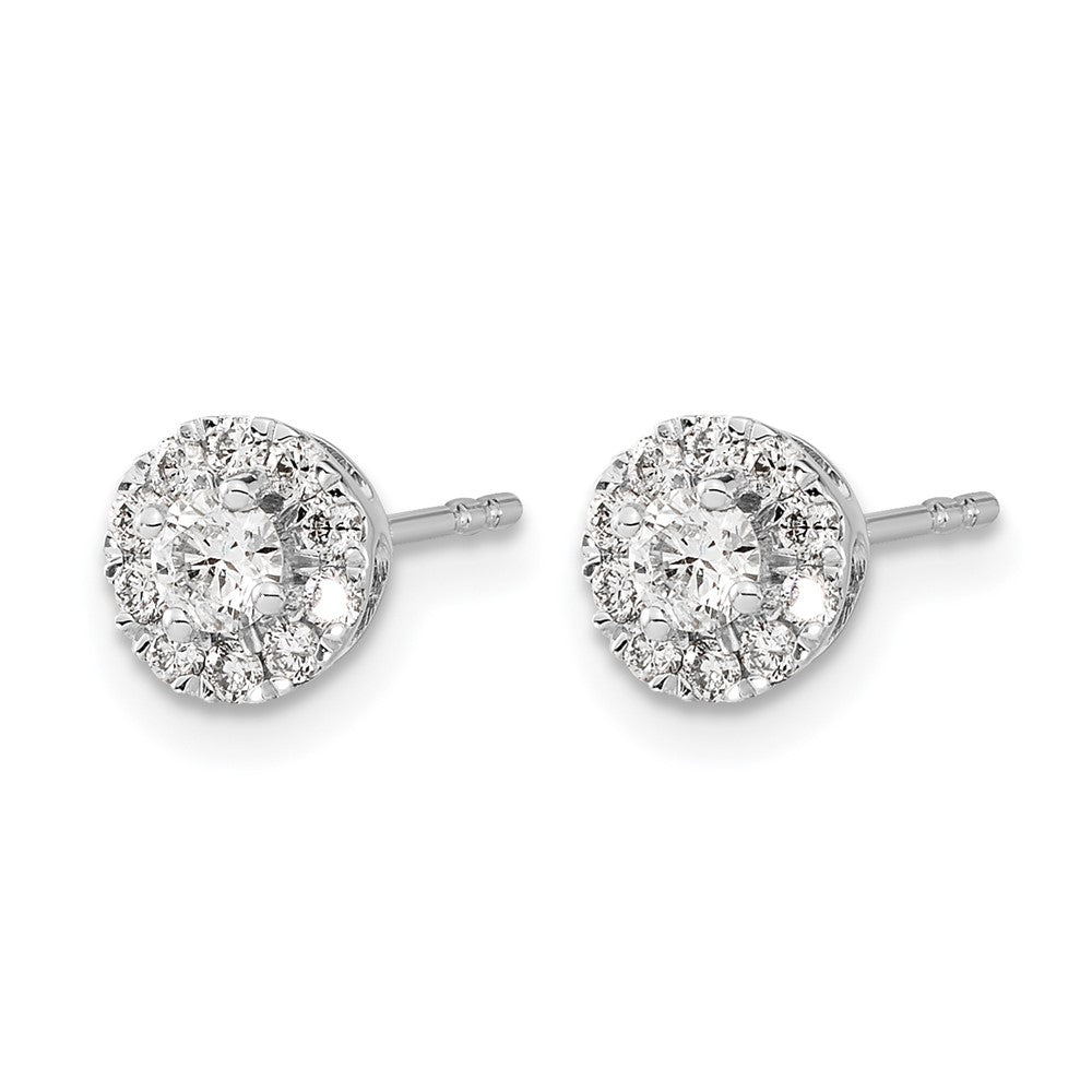14k White Gold 1/2 Ct. Lab Grown Diamond VS/SI+ G+ Cluster Post Earrings