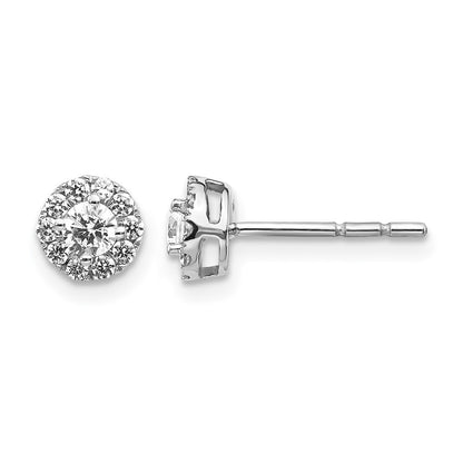 14k White Gold 1/2 Ct. Lab Grown Diamond VS/SI+ G+ Cluster Post Earrings