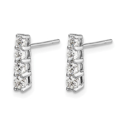 14K White Gold Lab Grown Diamond VS/SI+ G+ Earrings