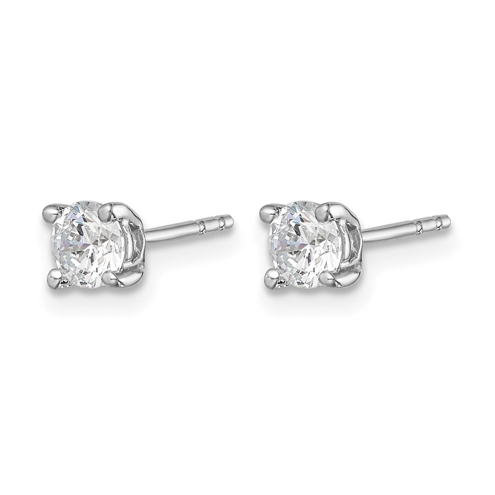 14k White Gold 1/2 Ct. Lab Grown Diamond VS/SI+ G+ Post Earrings