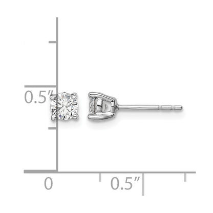 14k White Gold 1/2 Ct. Lab Grown Diamond VS/SI+ G+ Post Earrings