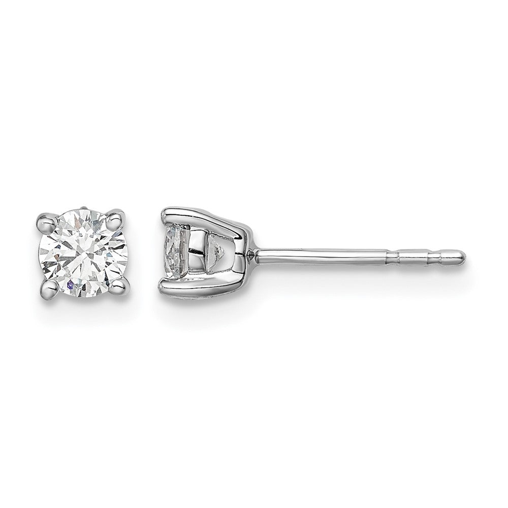 14k White Gold 1/2 Ct. Lab Grown Diamond VS/SI+ G+ Post Earrings
