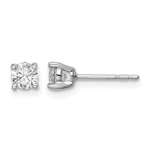 14k White Gold 1/2 Ct. Lab Grown Diamond VS/SI+ G+ Post Earrings
