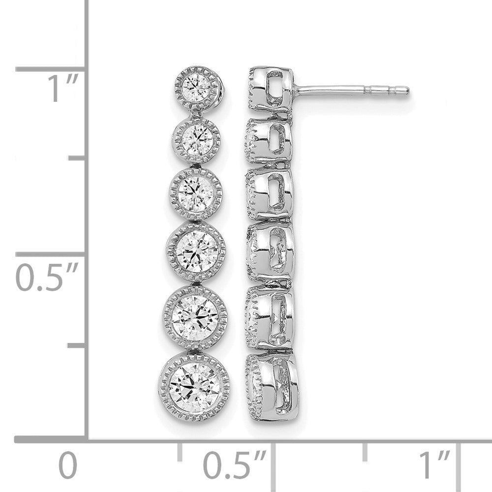 14K White Gold True Origin 1 Carat Lab Grown Diamond Vs Def Graduated Dangle Post Earring