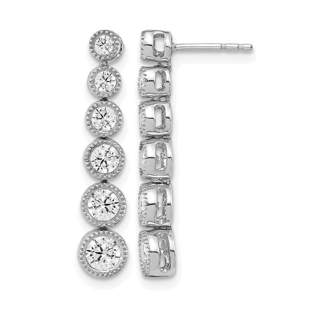 14K White Gold True Origin 1 Carat Lab Grown Diamond Vs Def Graduated Dangle Post Earring