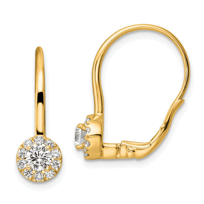 14k Yellow Gold 3/4 Ct. Lab Grown Diamond VS/SI+ G+ Drop Leverback Earrings