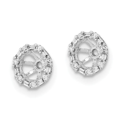 10K White Gold Diamond Earring Jackets