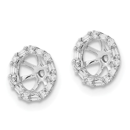 10K White Gold Diamond Earring Jackets