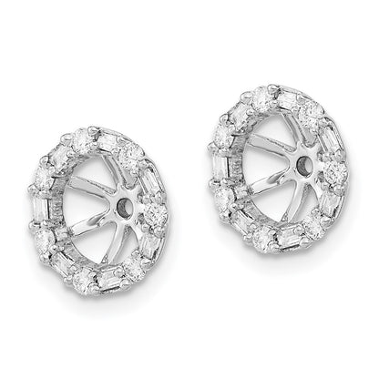 10K White Gold Diamond Earring Jackets