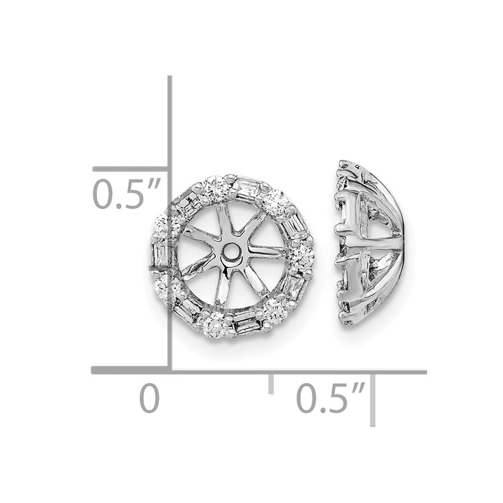 10K White Gold Diamond Earring Jackets