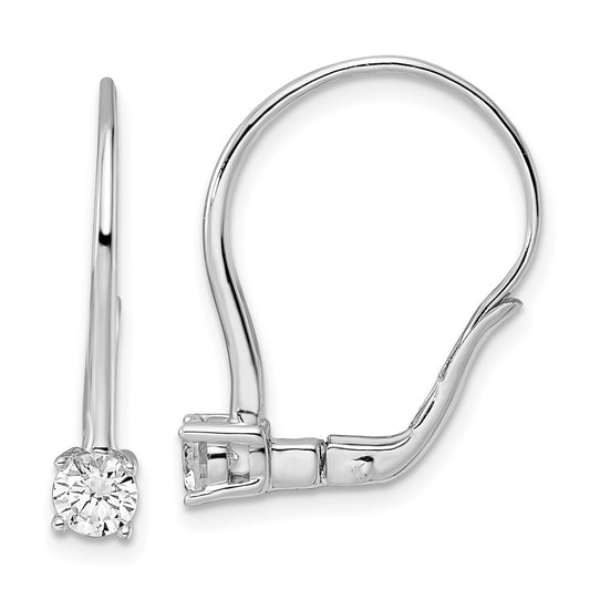 14K White Gold True Origin 3/4 Carat Lab Grown Diamond Vs Def Leverback Solitaire Earrings