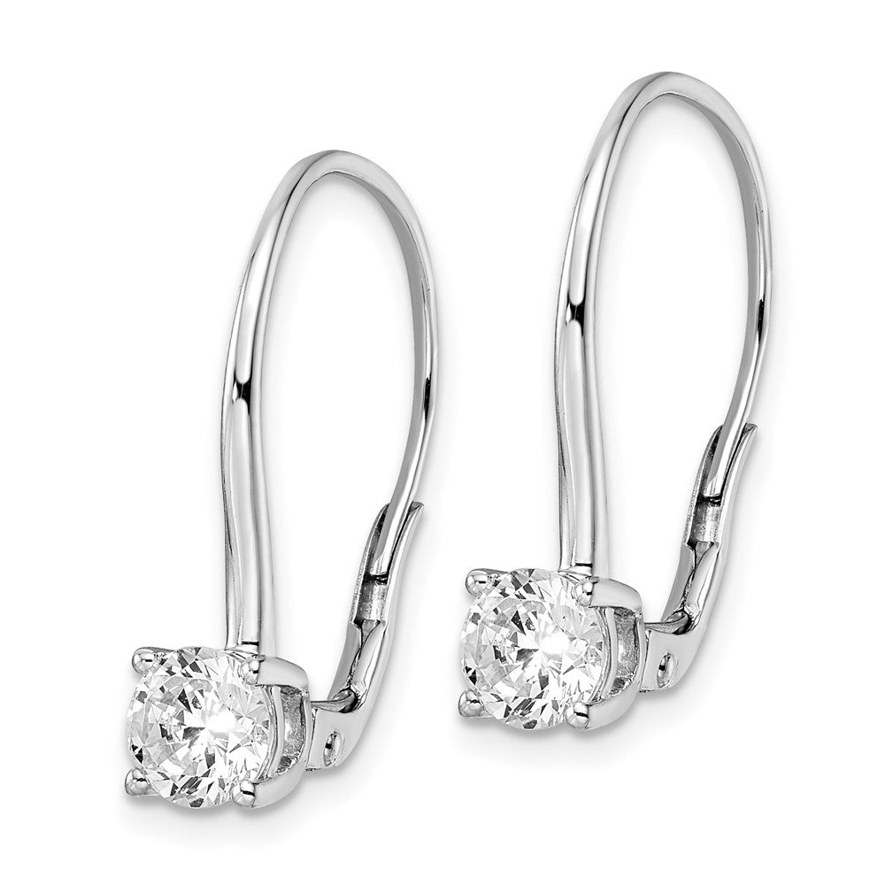 14K White Gold True Origin 1 1/2 Carat Lab Grown Diamond Vs Def Leverback Solitaire Earrings