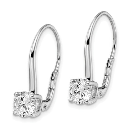 14K White Gold True Origin 2 Carat Lab Grown Diamond Vs Def Leverback Solitaire Earrings