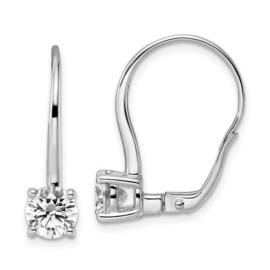 14K White Gold True Origin 2 Carat Lab Grown Diamond Vs Def Leverback Solitaire Earrings