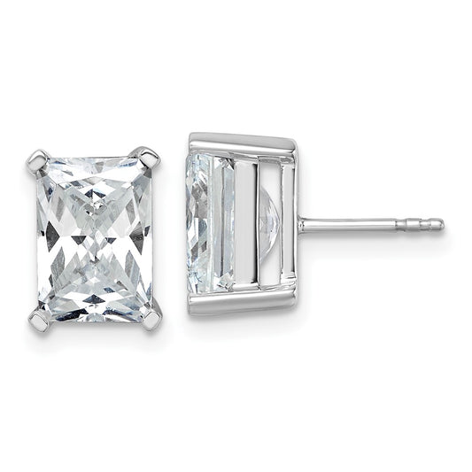 14k White Gold 6 ctw Lab Grown Diamond VS/SI+ G+ Radiant 4 Prong Heavy Wt. Stud Earrings