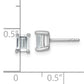 14k White Gold 1 ctw Certified Lab Grown Diamond VS/SI+ G+ Emerald 4 Prong Heavy Wt. Stud Earrings