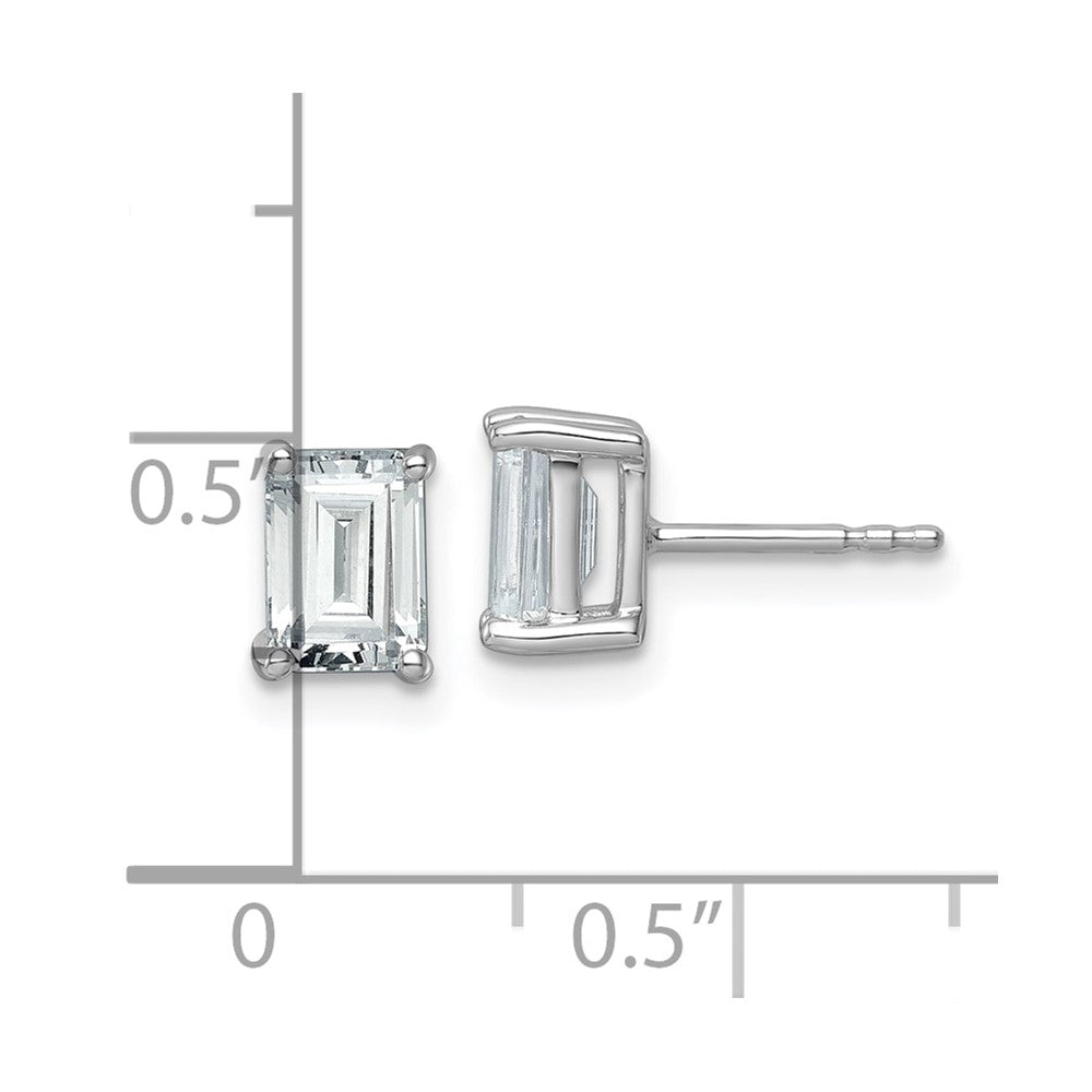 14K White Gold 2 Ctw Certified Lab Grown Diamond Vs+ F+ Emerald 4 Prong Heavy Wt. Stud Earrings