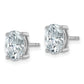 14k White Gold 2 ctw Lab Grown Diamond VS/SI+ G+ Oval 4 Prong Heavy Wt. Stud Earrings