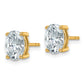 14k Yellow Gold 2 ctw Lab Grown Diamond VS/SI+ G+ Oval 4 Prong Heavy Wt. Stud Earrings