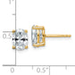 14k Yellow Gold 2 ctw Lab Grown Diamond VS/SI+ G+ Oval 4 Prong Heavy Wt. Stud Earrings