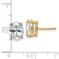 14k Yellow Gold 3 ctw Lab Grown Diamond VS/SI+ G+ Oval 4 Prong Heavy Wt. Stud Earrings