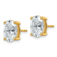14k Yellow Gold 4 ctw Lab Grown Diamond VS/SI+ G+ Oval 4 Prong Heavy Wt. Stud Earrings