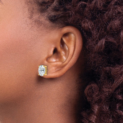 14k Yellow Gold 4 ctw Certified Lab Grown Diamond VS/SI+ G+ Oval 4 Prong Heavy Wt. Stud Earrings