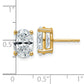 14k Yellow Gold 4 ctw Lab Grown Diamond VS/SI+ G+ Oval 4 Prong Heavy Wt. Stud Earrings
