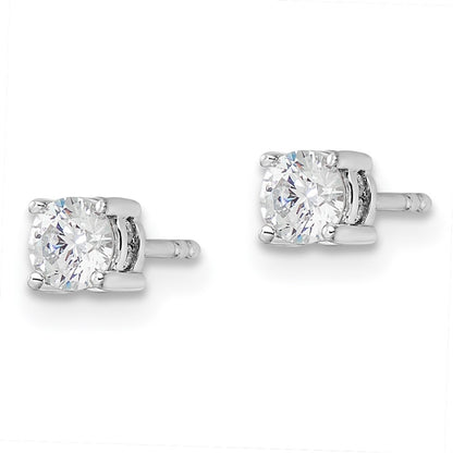 14k White Gold 1/2 Ct. Lab Grown Diamond VS/SI+ G+ Complete Stud Post Earrings