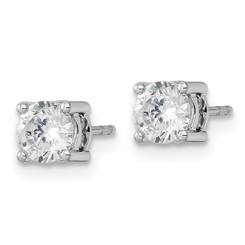 14k White Gold 1 Ct. Lab Grown Diamond VS/SI+ G+ Stud Post Earrings