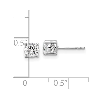 14k White Gold 1 Ct. Lab Grown Diamond VS/SI+ G+ Stud Post Earrings
