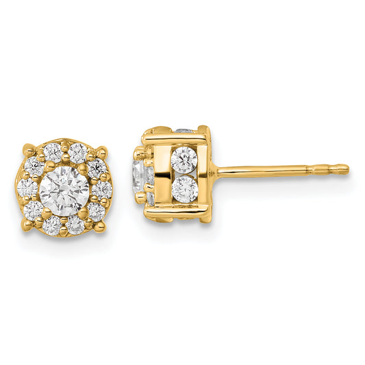10k Yellow Gold 1 Ct. Lab Grown Diamond VS/SI+ G+ Post Earrings