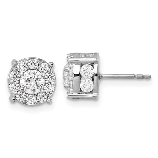 14k White Gold 2 Ct. Lab Grown Diamond VS/SI+ G+ Post Earrings