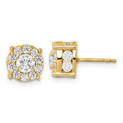 14k Yellow Gold 2 Ct. Lab Grown Diamond VS/SI+ G+ Post Earrings