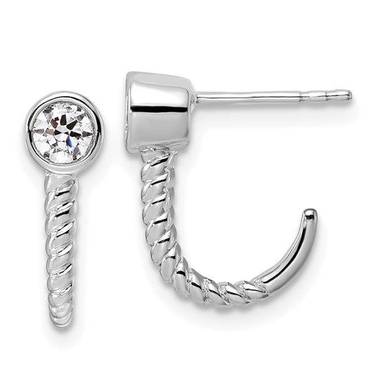 14K White Gold True Origin 1/3 Carat Lab Grown Diamond Vs Def J Hoop Earrings