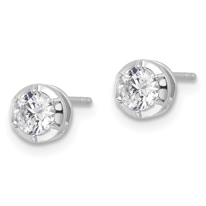 14K White Gold True Origin 5/8 Carat Lab Grown Diamond Vs Def Solitaire Post Earrings