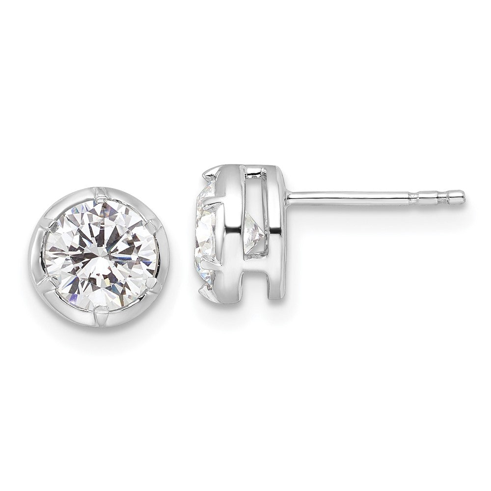 14K White Gold True Origin 1 1/2 Carat Lab Grown Diamond Vs Def Solitaire Post Earrings